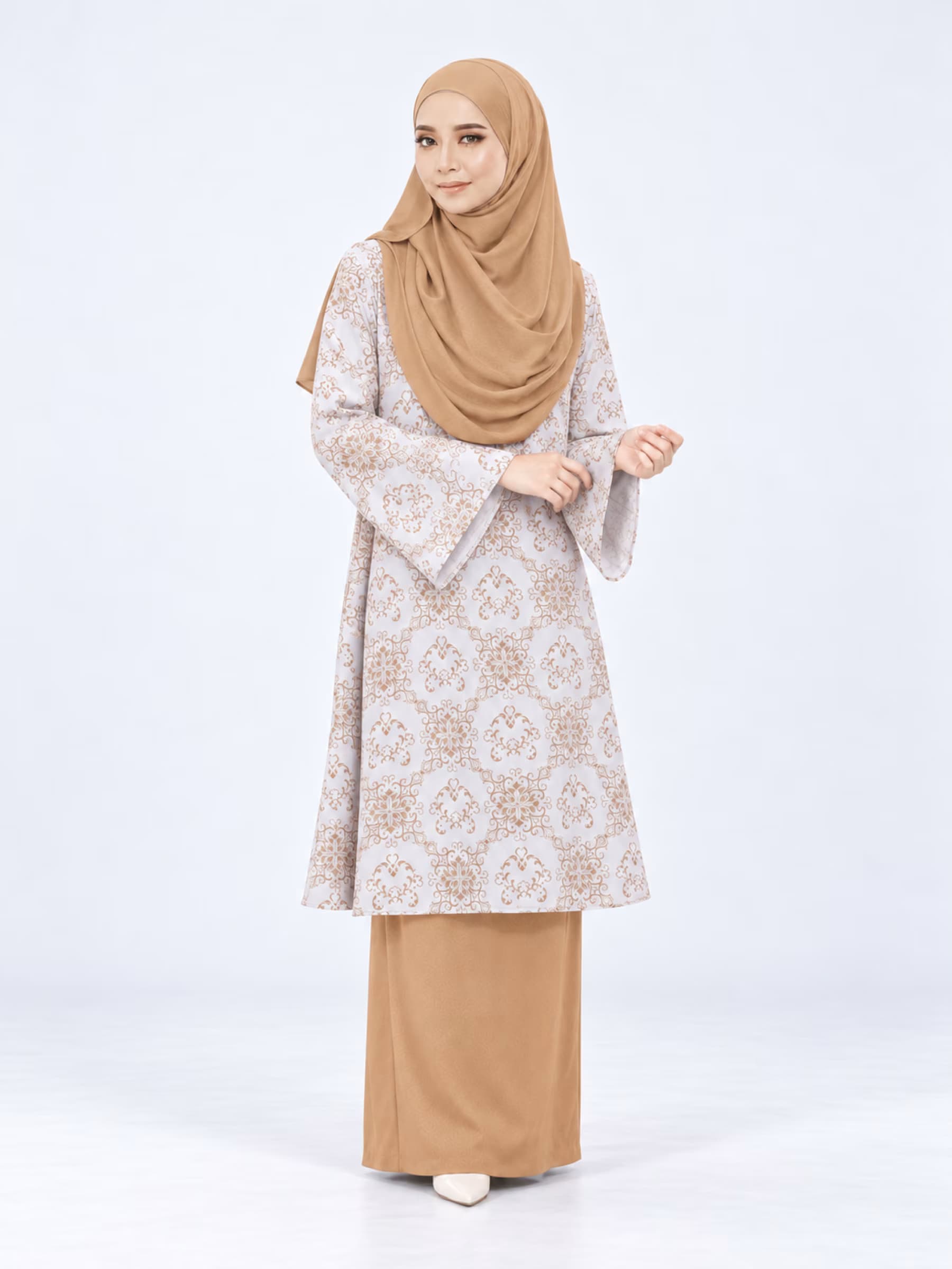 Kurung Riau in Soft Brown