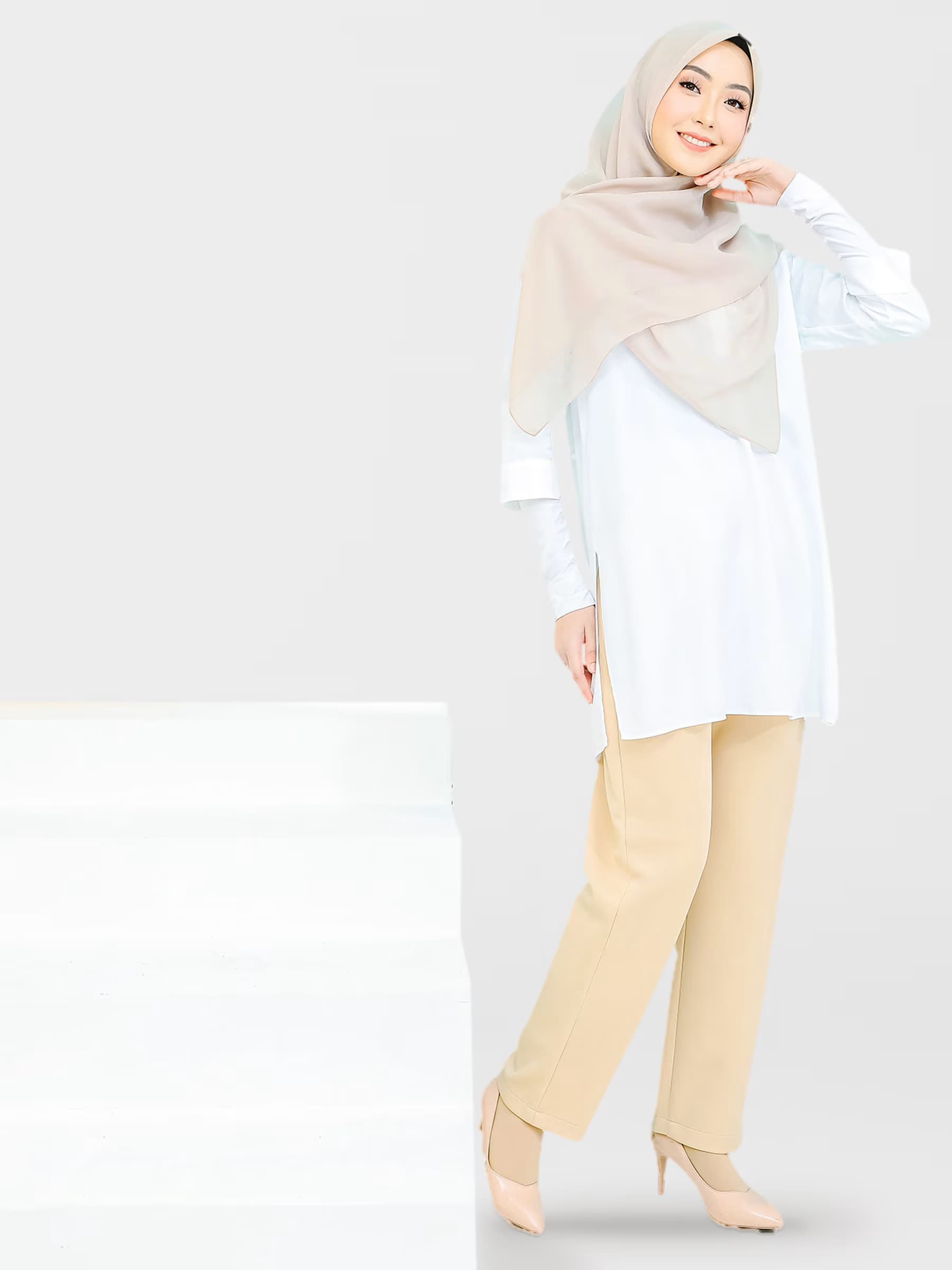 Chloe Premium Ironless Palazzo — Soft Brown