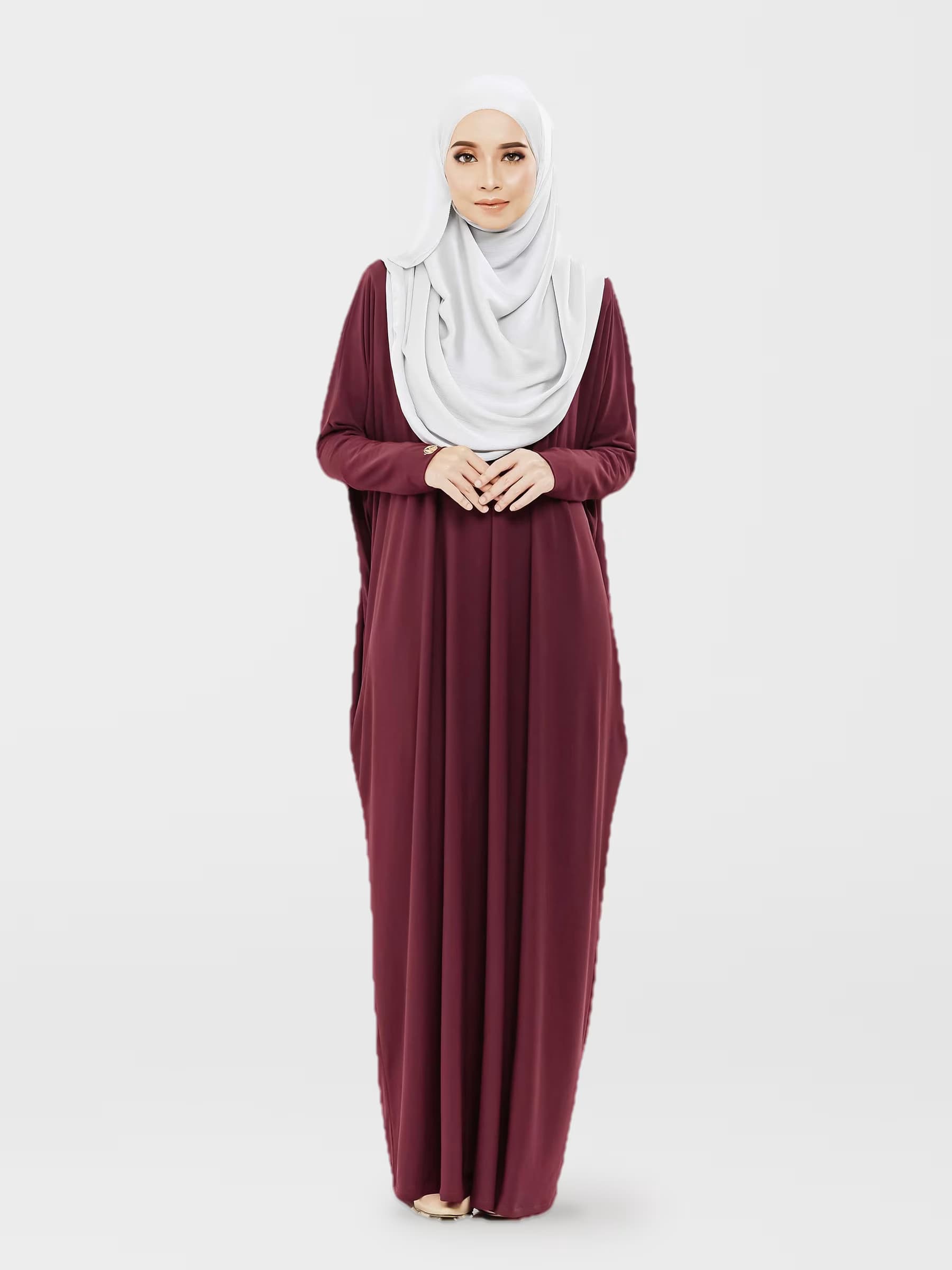 Chanella™ Ironless Kaftan in Maroon