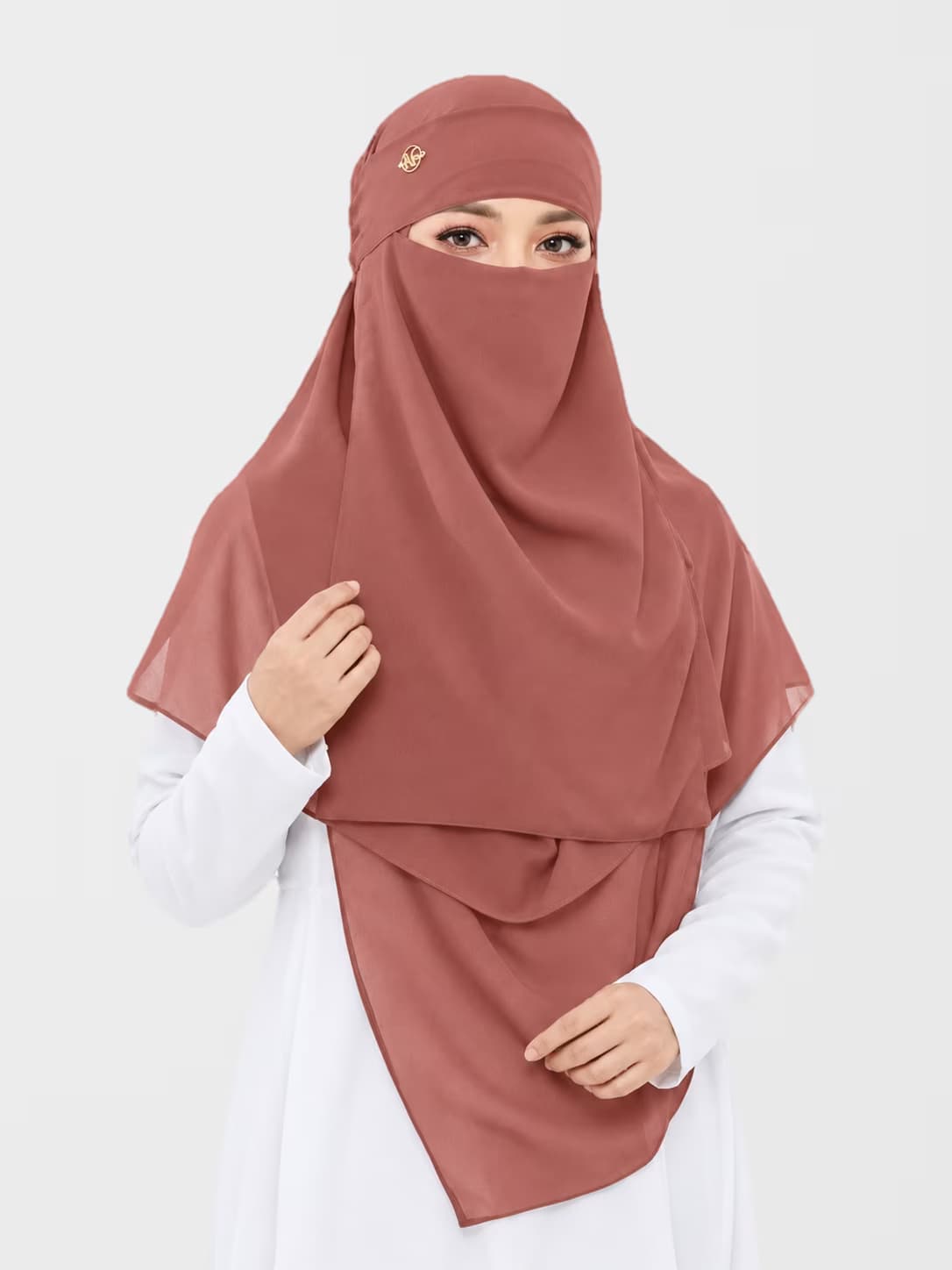 Luvlee™ Bawal Niqab in Brick