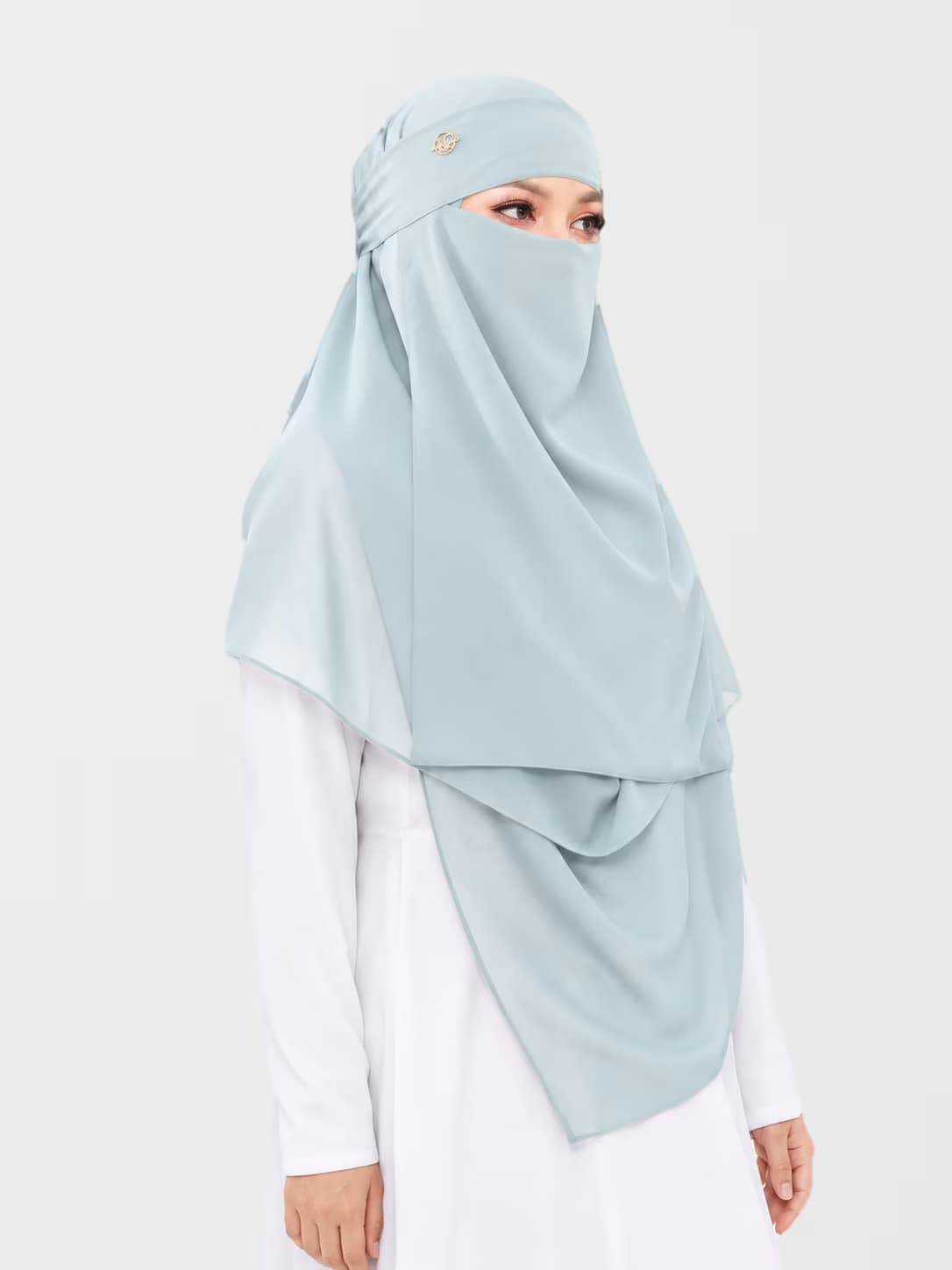 Luvlee™ Bawal Niqab in Mint Blue