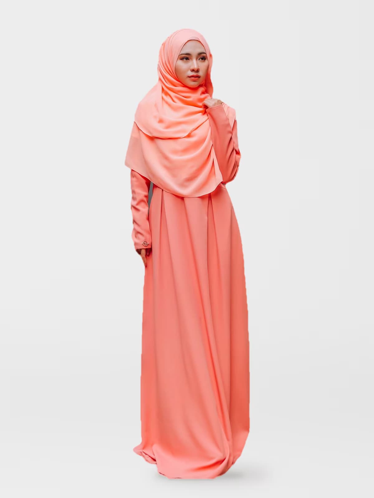 Sandra Dress — Coral Peach