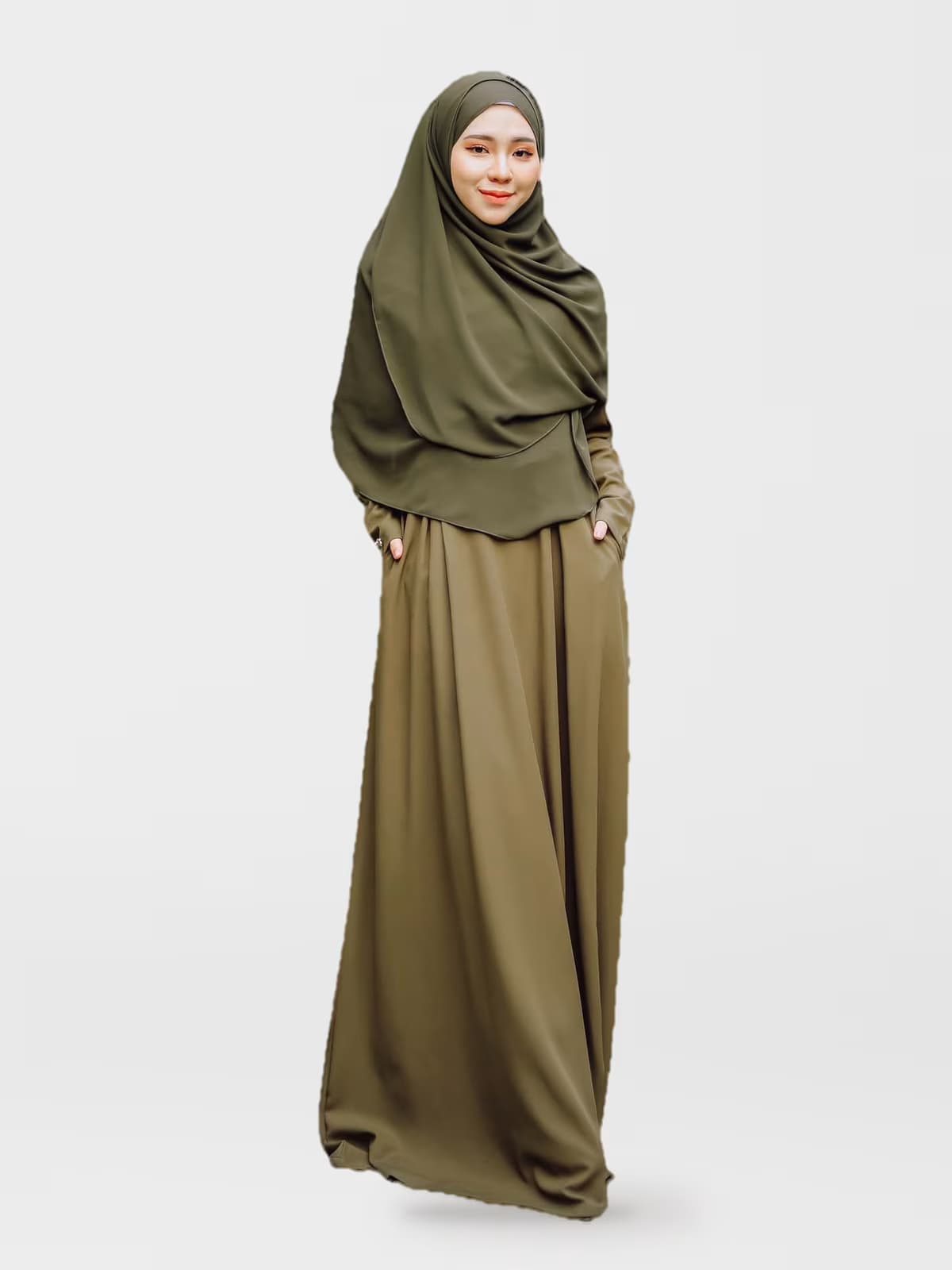 Sandra Dress — Olive Green