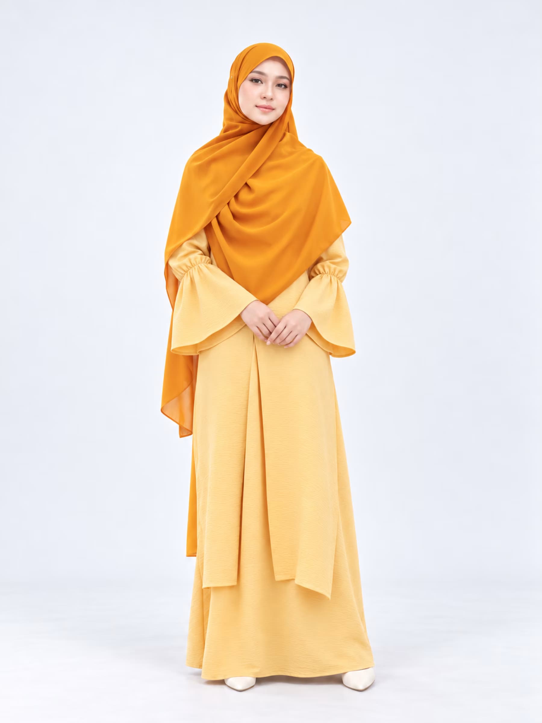 Kurung Syarie Ironless Mawar™ in Yellowish