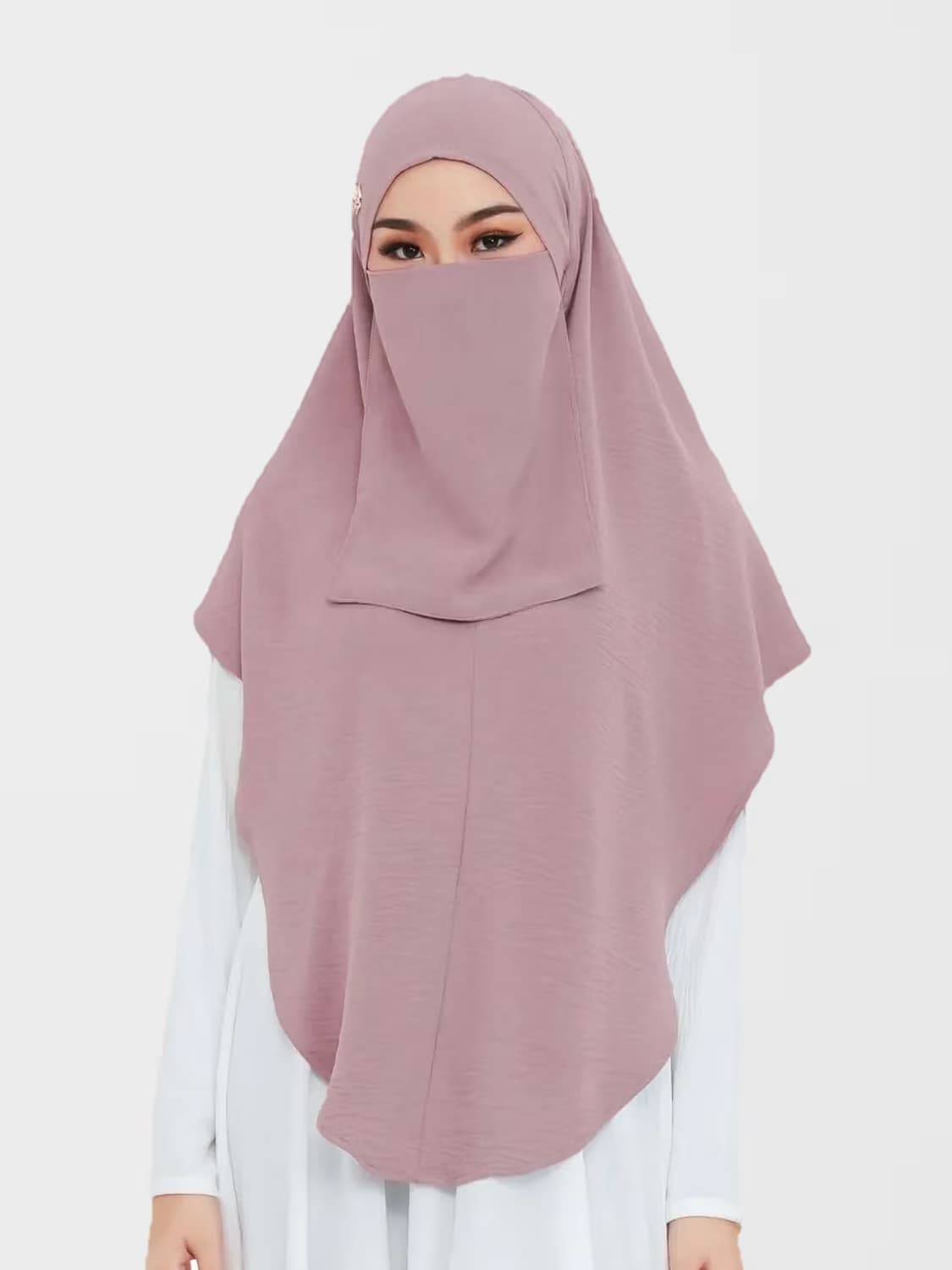 Khimar Zinnirah™ in Dusty Pink