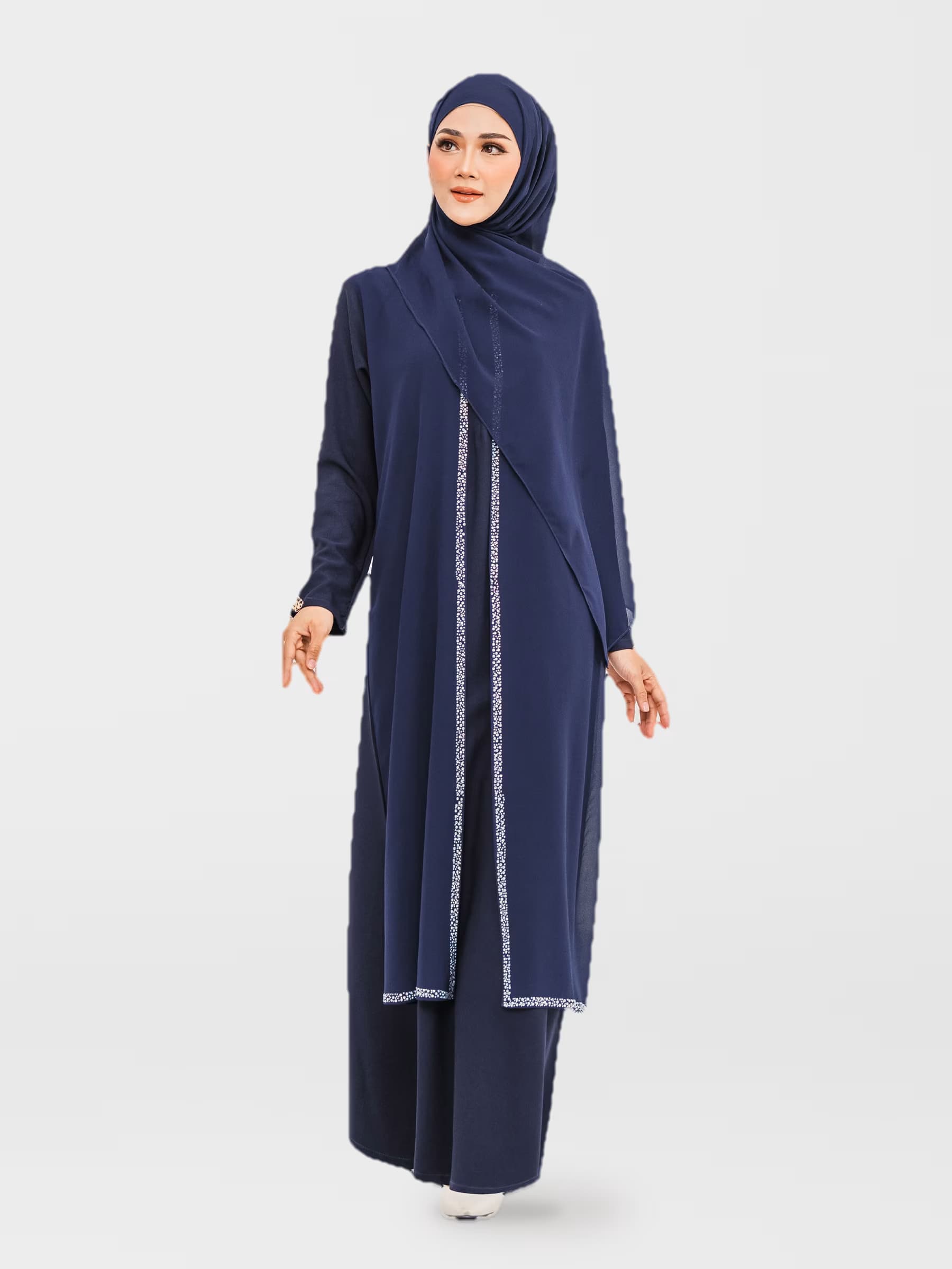 Qairani™ Syarie Dress in Dark Blue