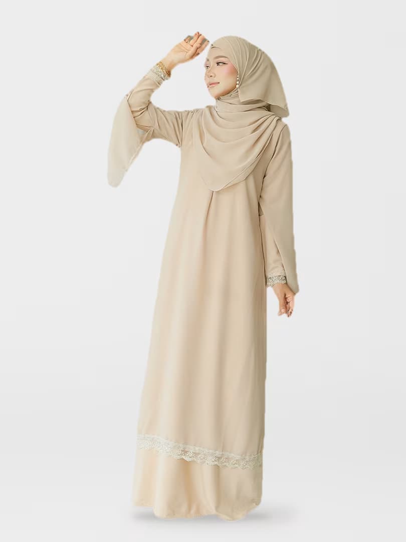 Mahira™ Syarie Dress in Soft Brown