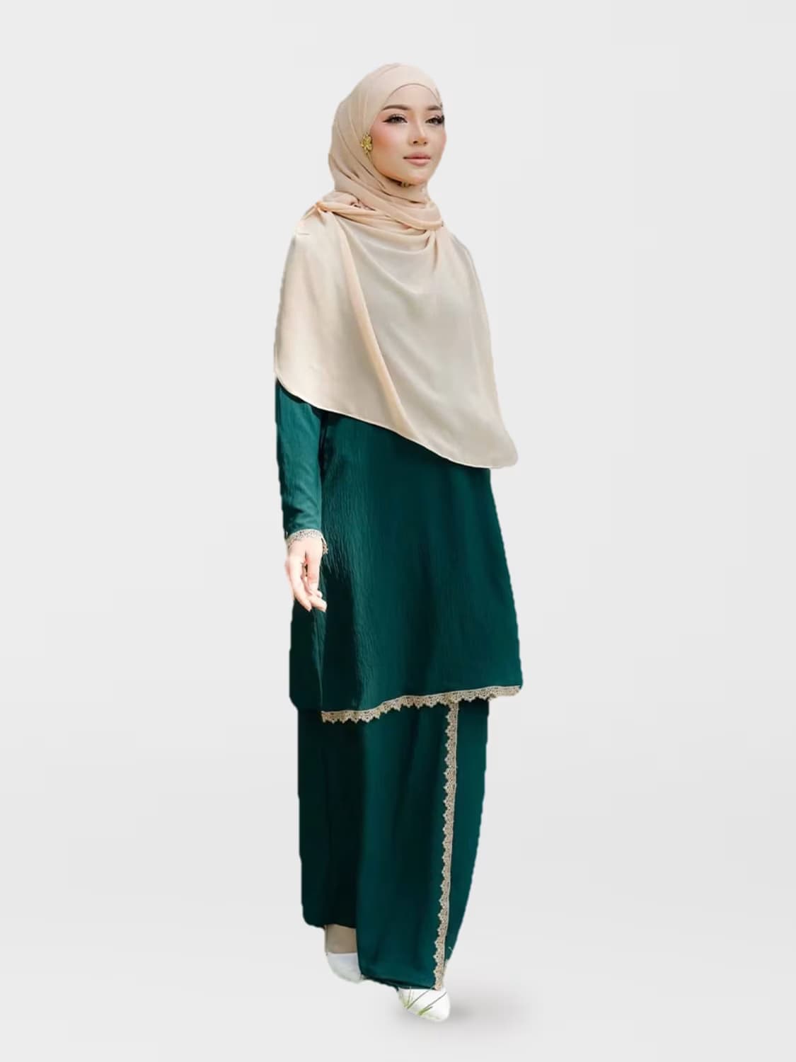 Mahsuri™ Premium Ironless Kurung in Emerald